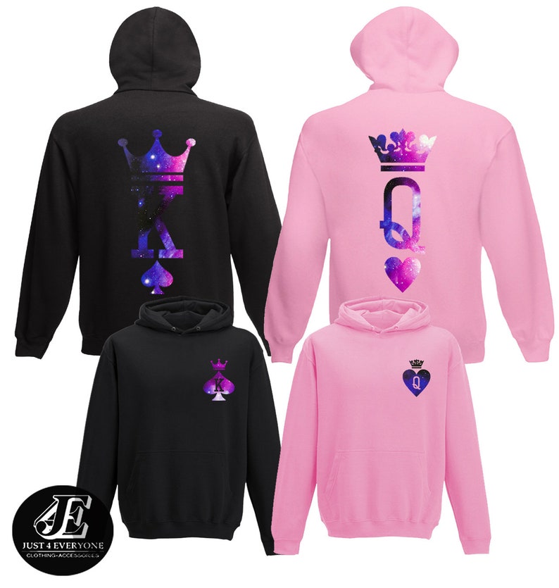 King Queen King Queen Hoodies Couple Hoodies Couple Etsy
