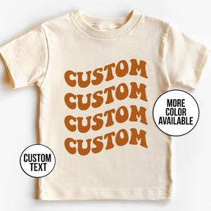 Chemise bébé personnalisée, T-shirt personnalisé pour enfant, T-shirt avec texte personnalisé pour tout-petit, Chemise prénom pour tout-petit, Chemise personnalisée, Chemise personnalisée pour jeune, Votre texte