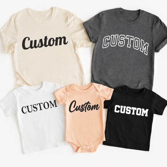Custom Family Shirts Set, Personalized Mom Dad Kids Shirts, Matching Family Outfits, Custom Name T Shirts, Gift for Family