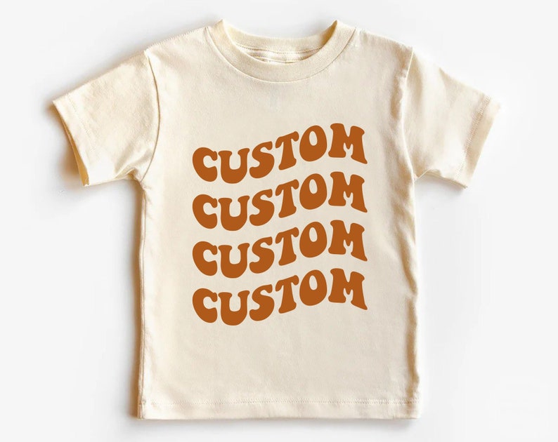 Custom Baby Shirt Personalised Kids T Shirt Custom Text Etsy