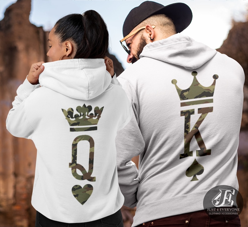 king and queen camo hoodies