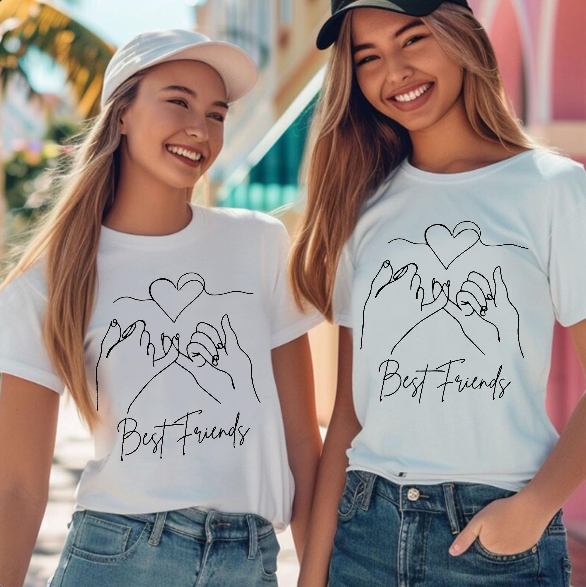 Best Friends Shirts, Gift For Bestie, Girls Trip Tshirts, Best Friends Matching T-shirts, BFF Shirts, Pinky Promise T-shirt, Besties Tees