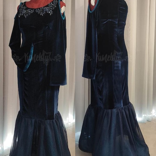 blue long sleeve bodycon dress Deep Blue Long Sleeve Bodycon Dress With Beads & Sequins – Luz De Ibiza main image 1