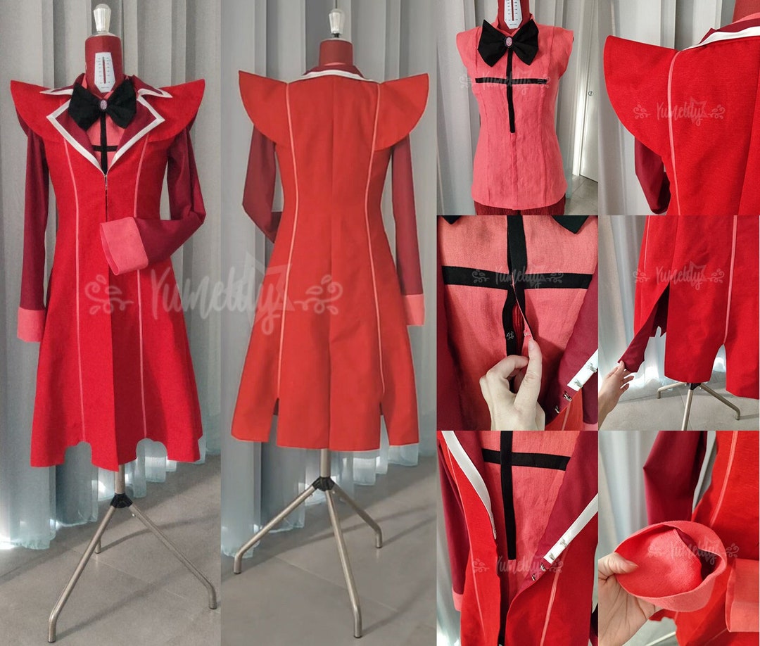 Alastor - Hazbin Hotel Basic Design Cosplay Costume Shirt Bow Jacket ...