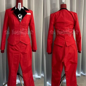 Charlie Morningstar - Hazbin Hotel original design cosplay costume jacket shirt bow trousers red white black made to order