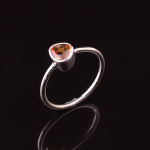 Gelber Saphir Rose Cut 925 Sterling Silber Ring, Verlobungsring, handgemachter gelber Ring, Geschenkring
