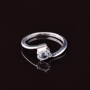 Aquamarine Ring: Handmade 925 Sterling Silver, March Birthstone