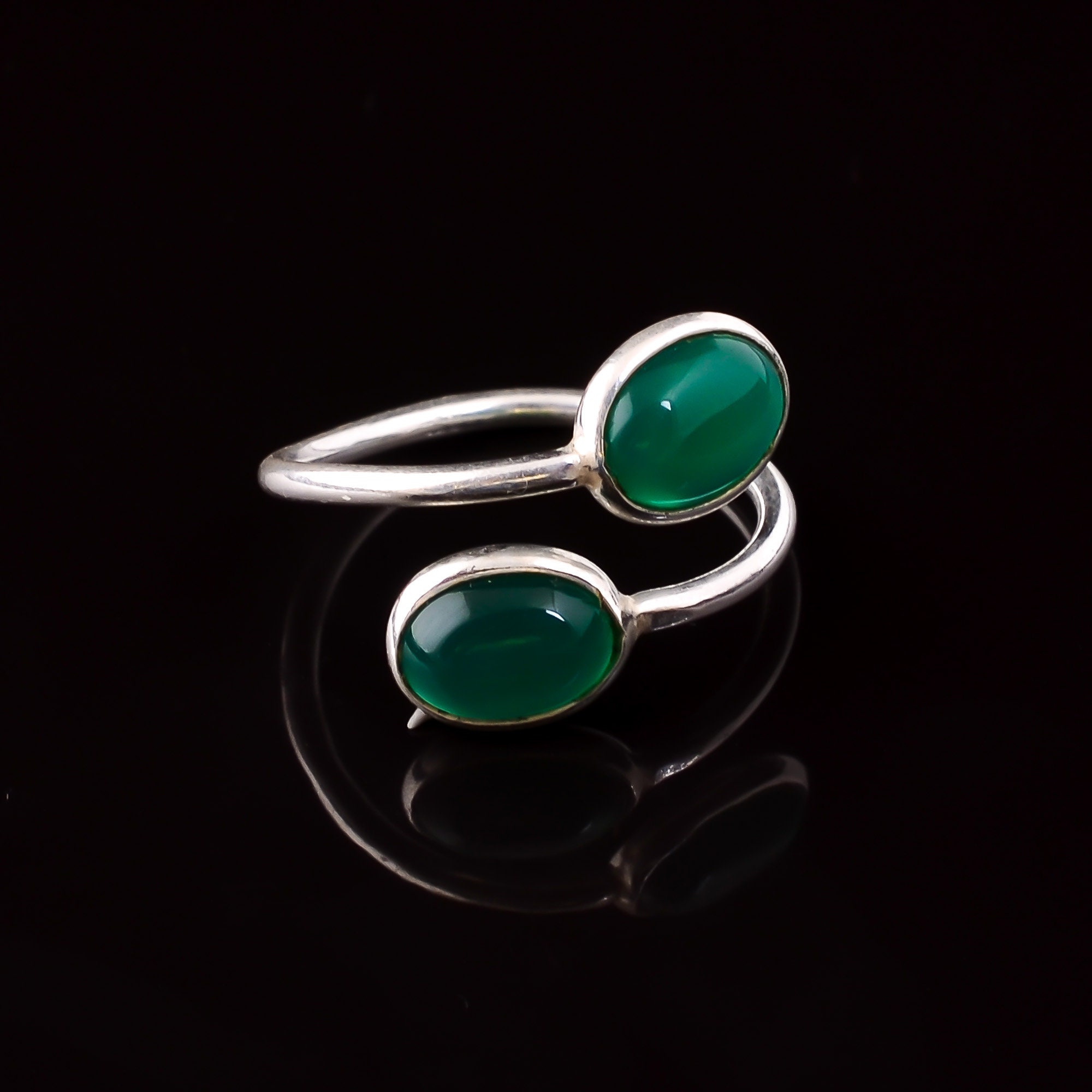 Green Onyx Ring, 925 Solid Sterling Silver Ring, Beautiful