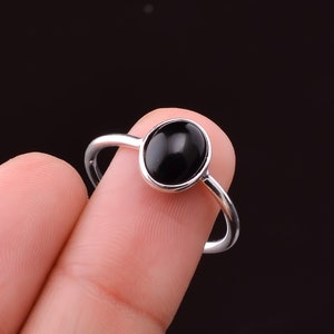 Black Onyx Handmade sterling silver Ring, Solid Sterling Silver Black Onyx Ring, Gift for Girls, Women Ring, Anniversary Ring, Gift for Her