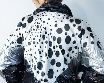 jacket, reflective bomber jacket 80's inspired,  outwear, unique disco style, rave party, festival clothing, festival jacket