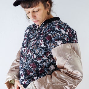 bomber jacket jacket park disco shiny glitter recycle music festival unisex oversize rave vegan image 1