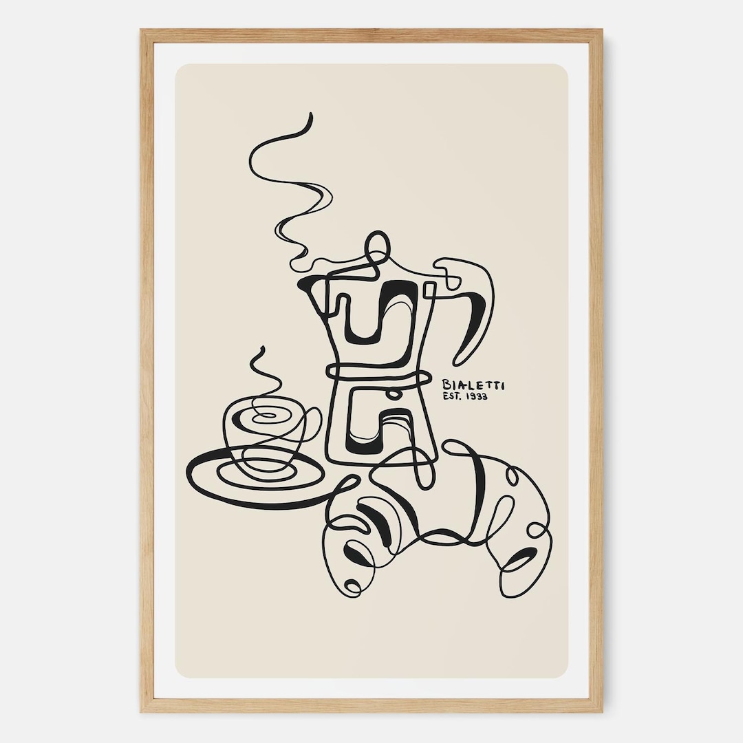 Bialetti Moka Pot Print - Italian Espresso Art Print - Coffee Poster ...