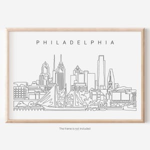 Philadelphia Skyline Wand Kunst - Philadelphia Kunstdruck - Philadelphia Poster - Pennsylvania Wand Dekor Geschenk - Neues Zuhause Geschenk