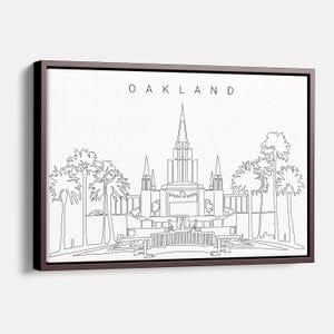 Oakland Temple Canvas Art Print - Oakland Canvas Wall Art - Oakland Wall Decor Gift - Oakland California Home Decor Gift - New Home Gift