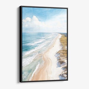 Outer Banks NC Canvas Print: Watercolor Coastal Wall Art