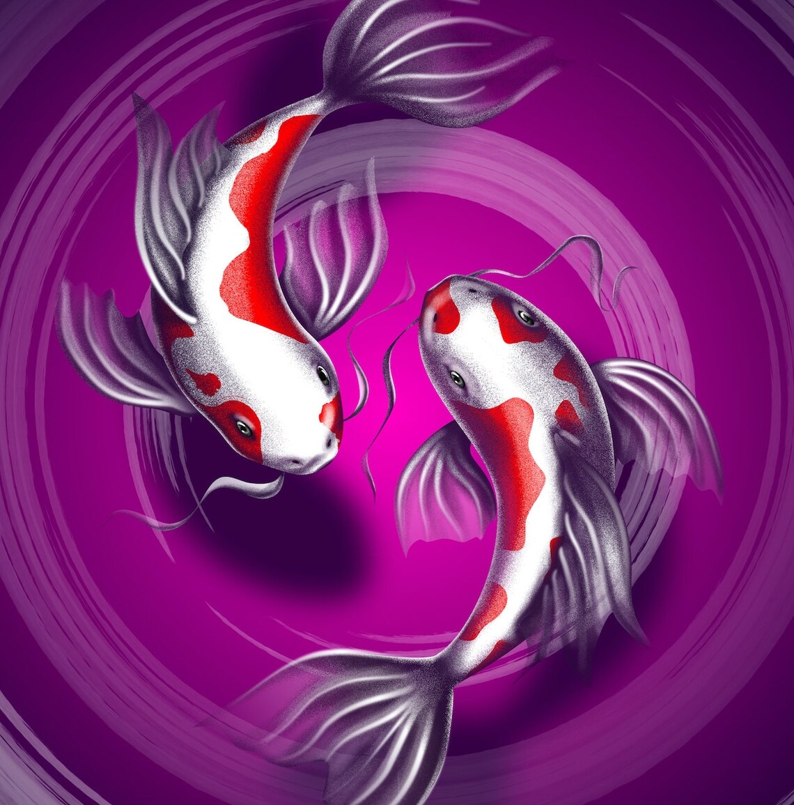 Koi Fish Wall Art as Framed Wall Decor Koi Art Print Home Etsy