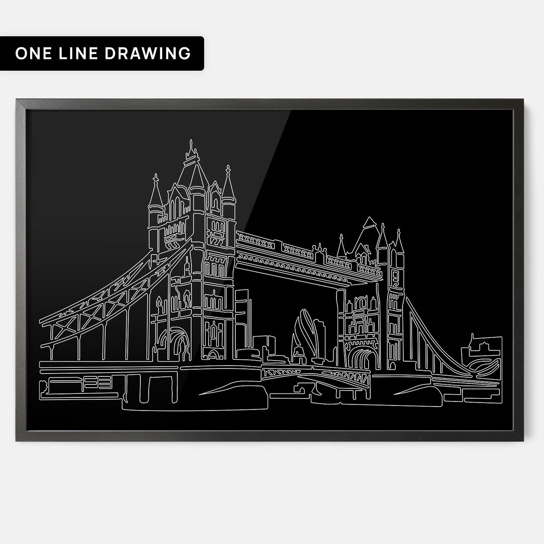 Framed London Art Print London Skyline Wall Art With London Etsy