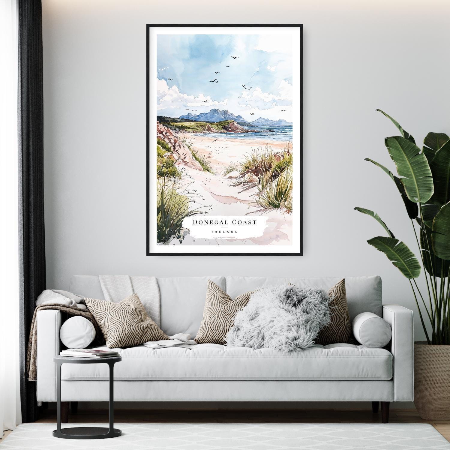 Donegal Coast Watercolor Art Print - Ireland Wall Art - Ireland Travel ...