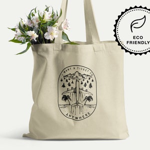 Cotton Tote Bag For Travel Lover - Cute Tote Bag with Travel Line Art - Eco-Friendly And Reusable Cotton Tote Bag for Travel Addicts