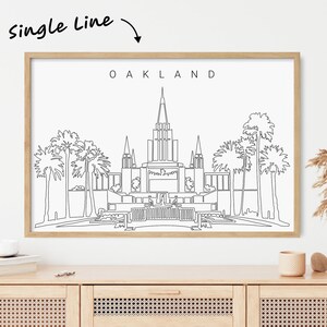 Framed Oakland Temple Art Print - Oakland Wall Art - Oakland California Poster - Oakland Wall Decor - Houswarming Gift - New Home Gift