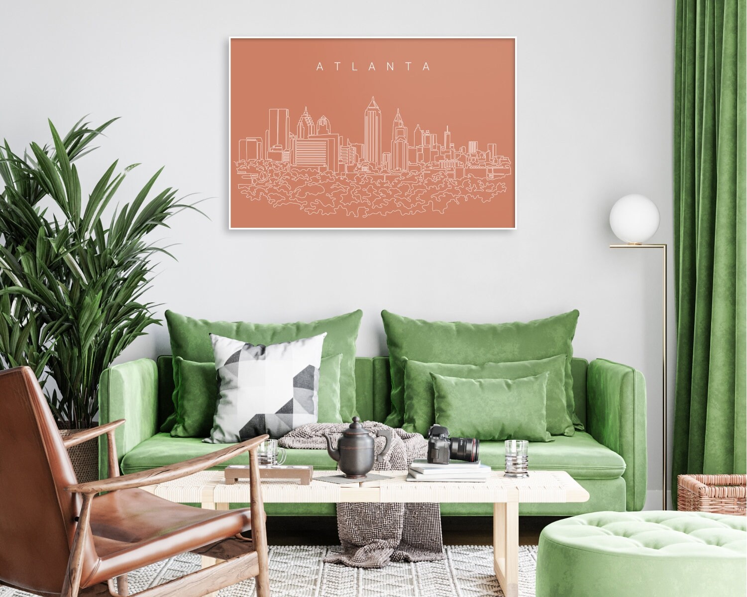Atlanta Art Print Atlanta Skyline Wall Art Atlanta Georgia | Etsy