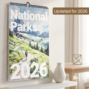 Decor Logistics National Parks 2026 Wall Calendar - 18x12 Inches, Monthly Nature Scenes
