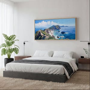 Channel-Islands Nationalpark Leinwand Druck: Küsten Panorama Landschaft Wandbild in farbenfrohen Stil Bild 2