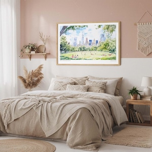 Central Park Art Print: Watercolor Urban Landscape of New York City image 5