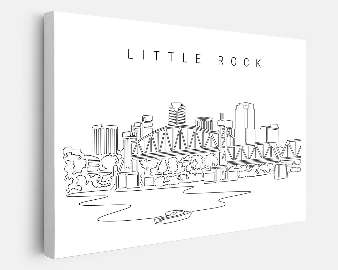 Little Rock Canvas Wall Art Little Rock Arkansas Canvas Art Etsy