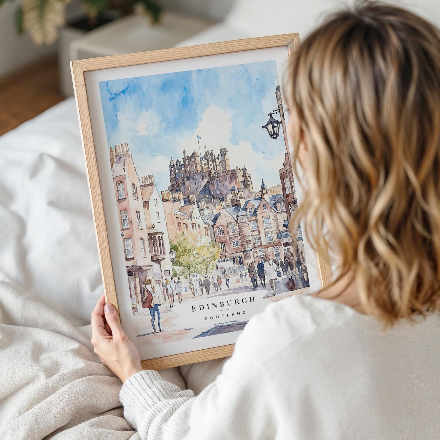 Edinburgh Castle Watercolor Art Print - Scotland Wall Art - UK Travel ...