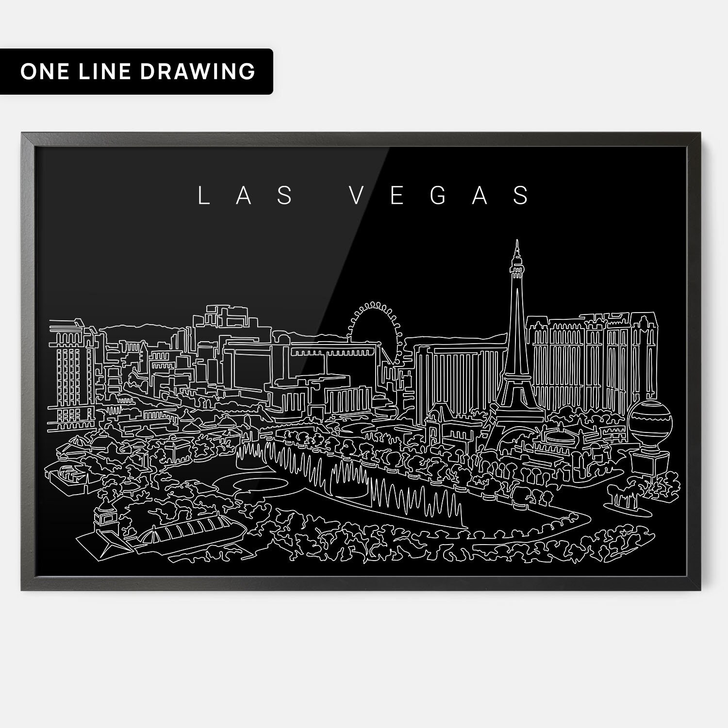 Las Vegas Nevada Skyline Las Vegas Painting Wall Art, Sport Art Prints Fan  Gift, Canvas Prints Wall Art Decor