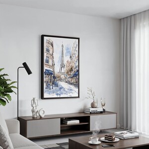 Eiffelturm-Leinwandbild: Aquarell-Wandkunst aus Paris für die Heimdekoration Bild 3
