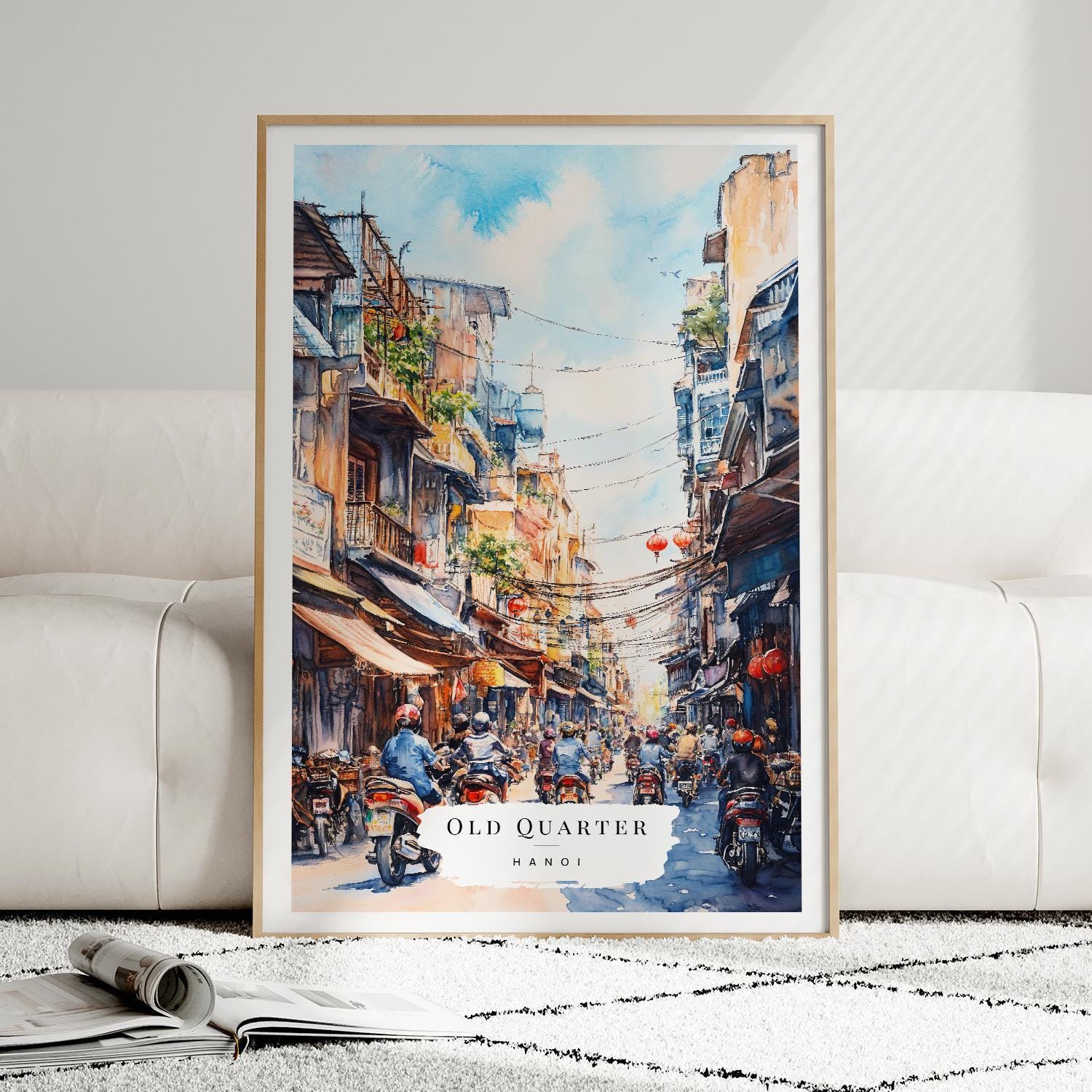 ベトナム ハノイ市街 絵画 【公式通販】
