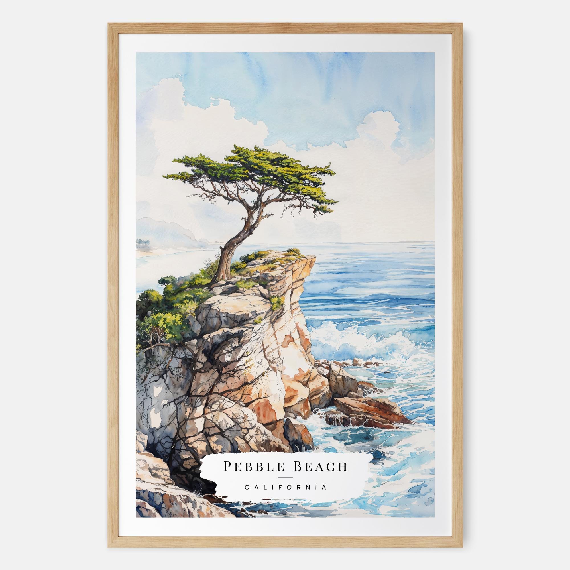 Pebble Beach Water Color - Etsy