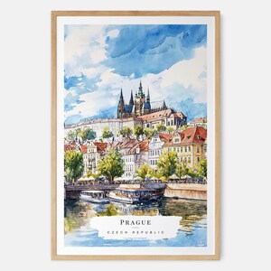 Prague St. Vitus Cathedral Watercolor Art Print - Europe Wall Art - Czech Republic Travel Print - Travel Gift - Moving Gift - New Home Gift