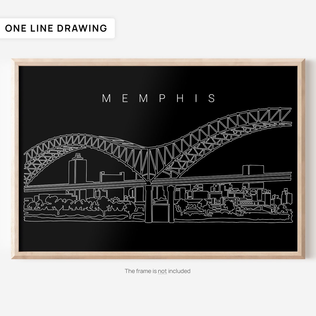 Memphis Art Print Memphis Skyline Wall Art Memphis TN Etsy