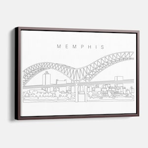 Memphis Canvas Art Print - Memphis Skyline Canvas Wall Art - Memphis Wall Decor Gift - Memphis Tennesssee Art - Memphis New Home Gift