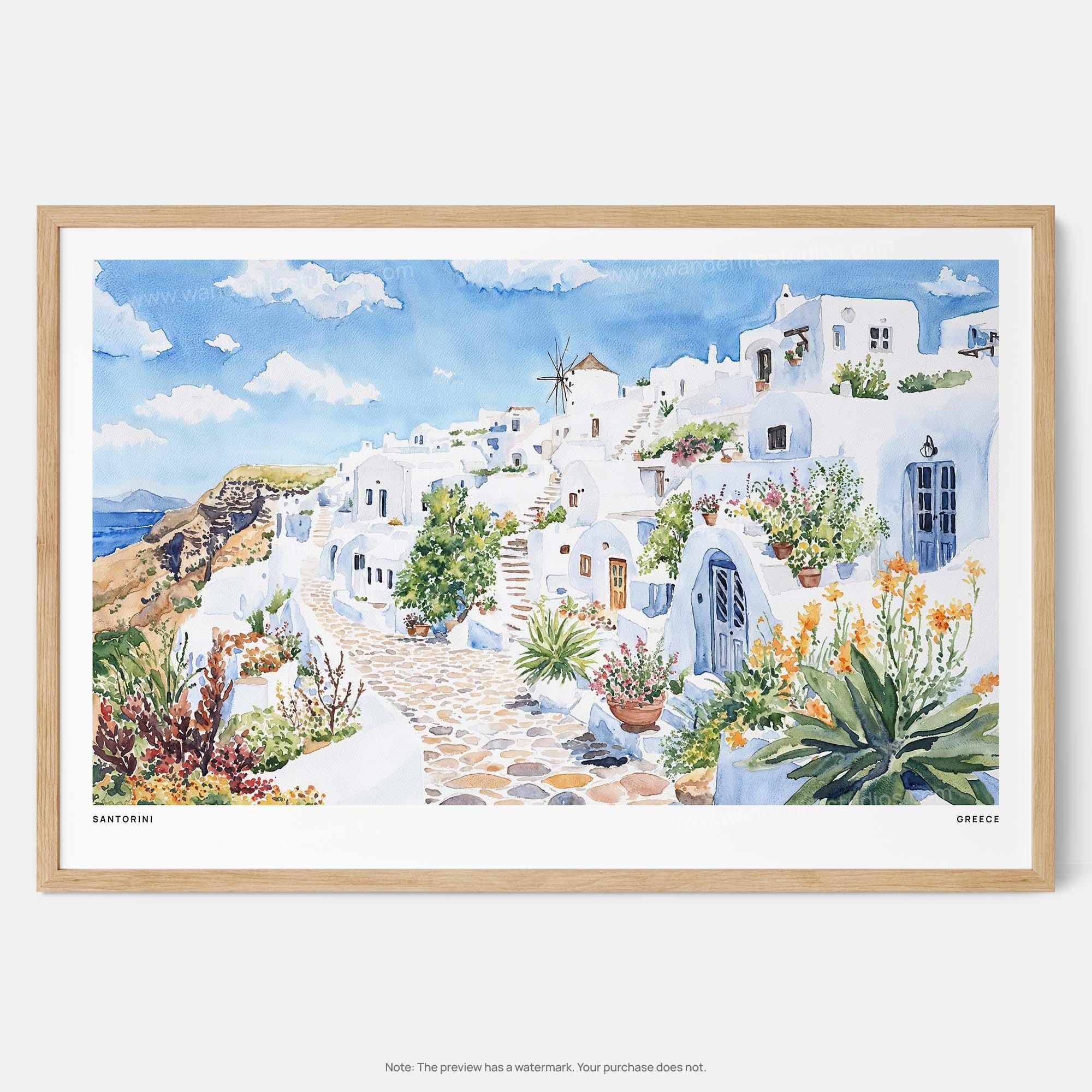 南国ヤップ島　水彩画　額付　約46×39cm　インテリア 絵画 日本 屋久島の風景 インテリアアート額付き 水彩画・油絵風