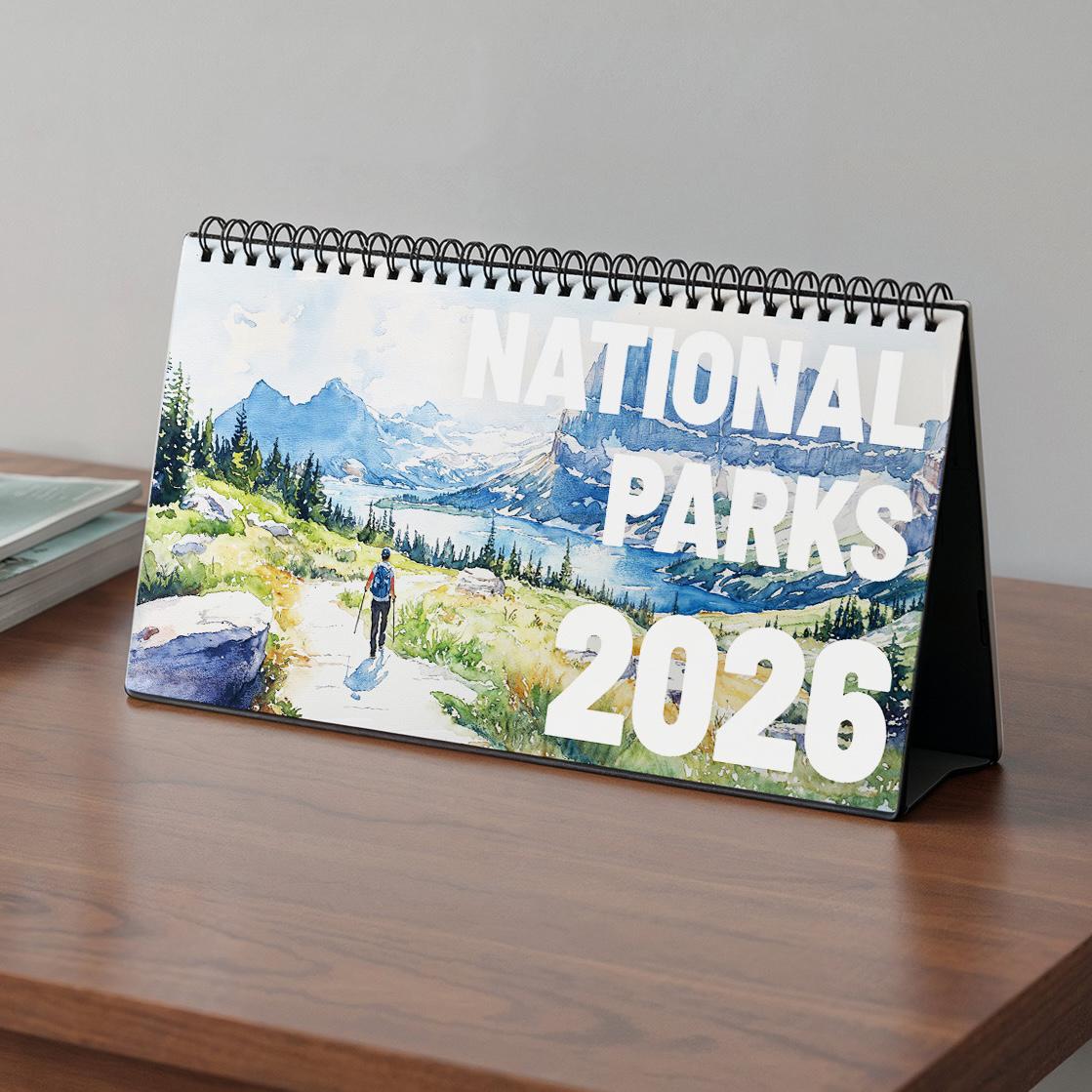2026 National Park Desktop Calendar for Nature and Hiking Lover