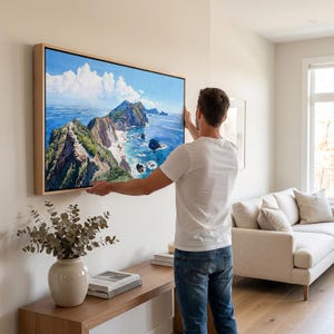 Channel-Islands Nationalpark Leinwand Druck: Küsten Panorama Landschaft Wandbild in farbenfrohen Stil Bild 3