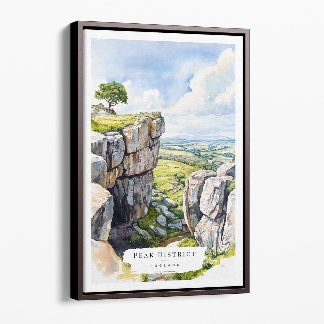 Peak District Canvas Art Print Watercolor Landscape Wall Art Etsy Peak District Canvas Art Print Watercolor Landscape Wall Art Etsy