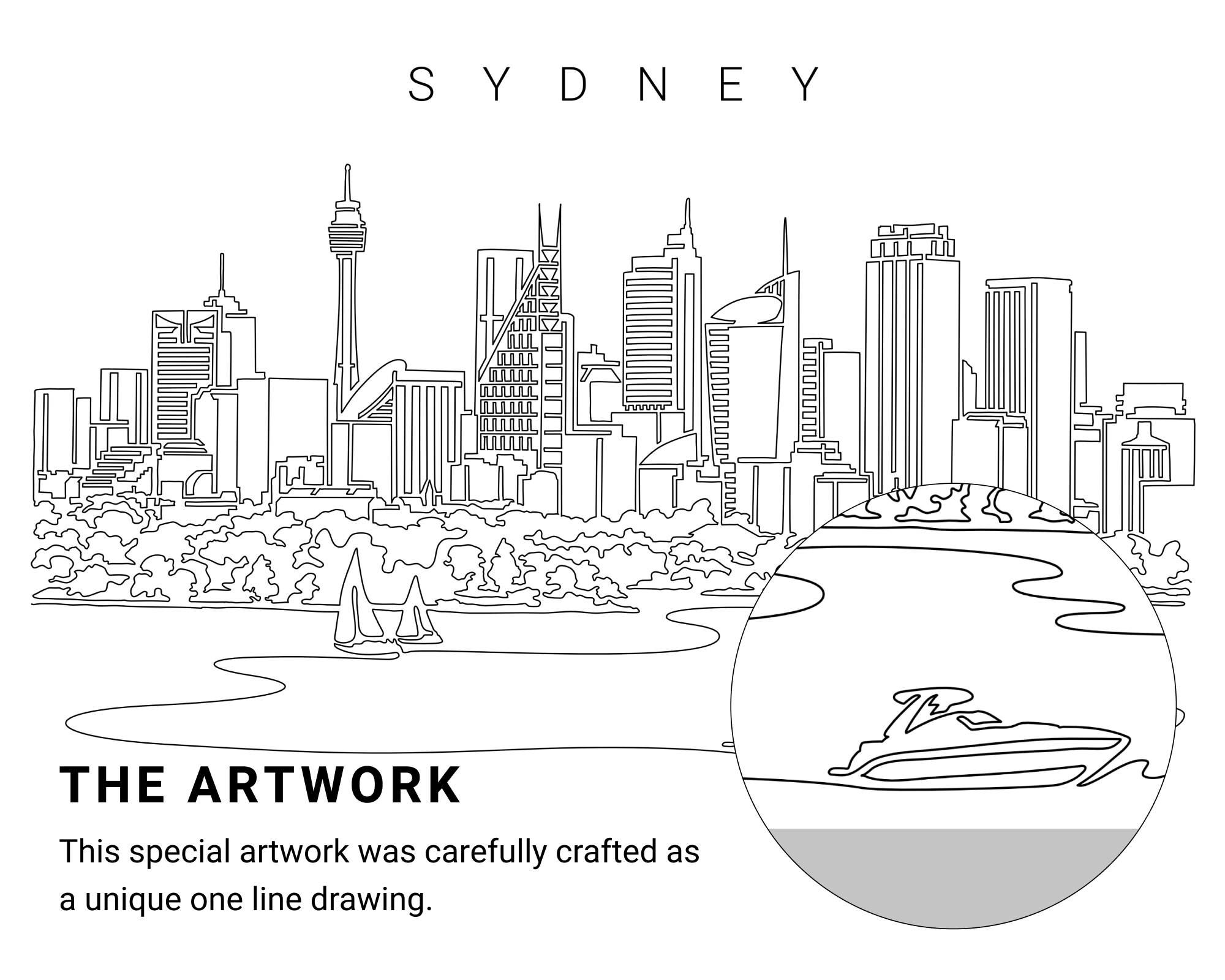 Sydney Skyline Printable Wall Art Sydney Australia Digital Etsy