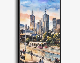 Melbourne City Canvas Print: Urban Landscape Wall Decor
