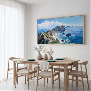 Channel-Islands Nationalpark Leinwand Druck: Küsten Panorama Landschaft Wandbild in farbenfrohen Stil Bild 5