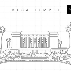 Mesa Temple Printable Wall Art Mesa Arizona Digital Art - Etsy