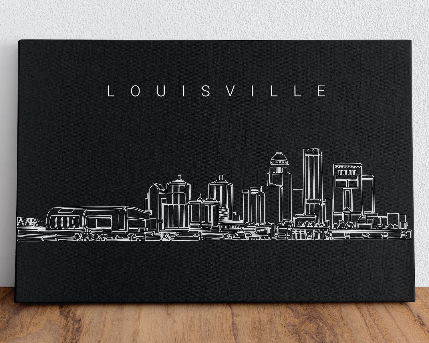 Louisville Canvas Wall Art Louisville Skyline Canvas Art Etsy