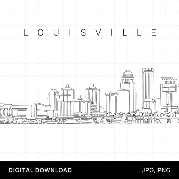Louisville, Louisville skyline, Louisville Kentucky Poster for Sale by  Rosaliartbook