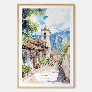 Bogota Colombia Watercolor Art Print - Colombia Wall Art - Colombia Travel Print - Travel Gift - Moving Gift - New Home Gift