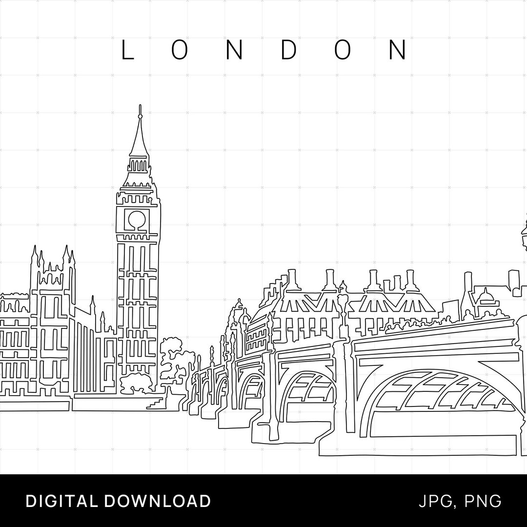 London Printable Wall Art London Digital Art Print With Big Etsy