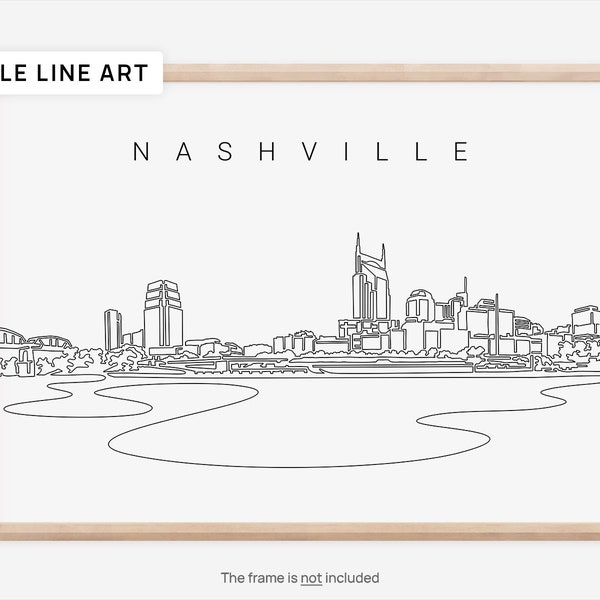 Nashville Skyline Wall Art - Etsy